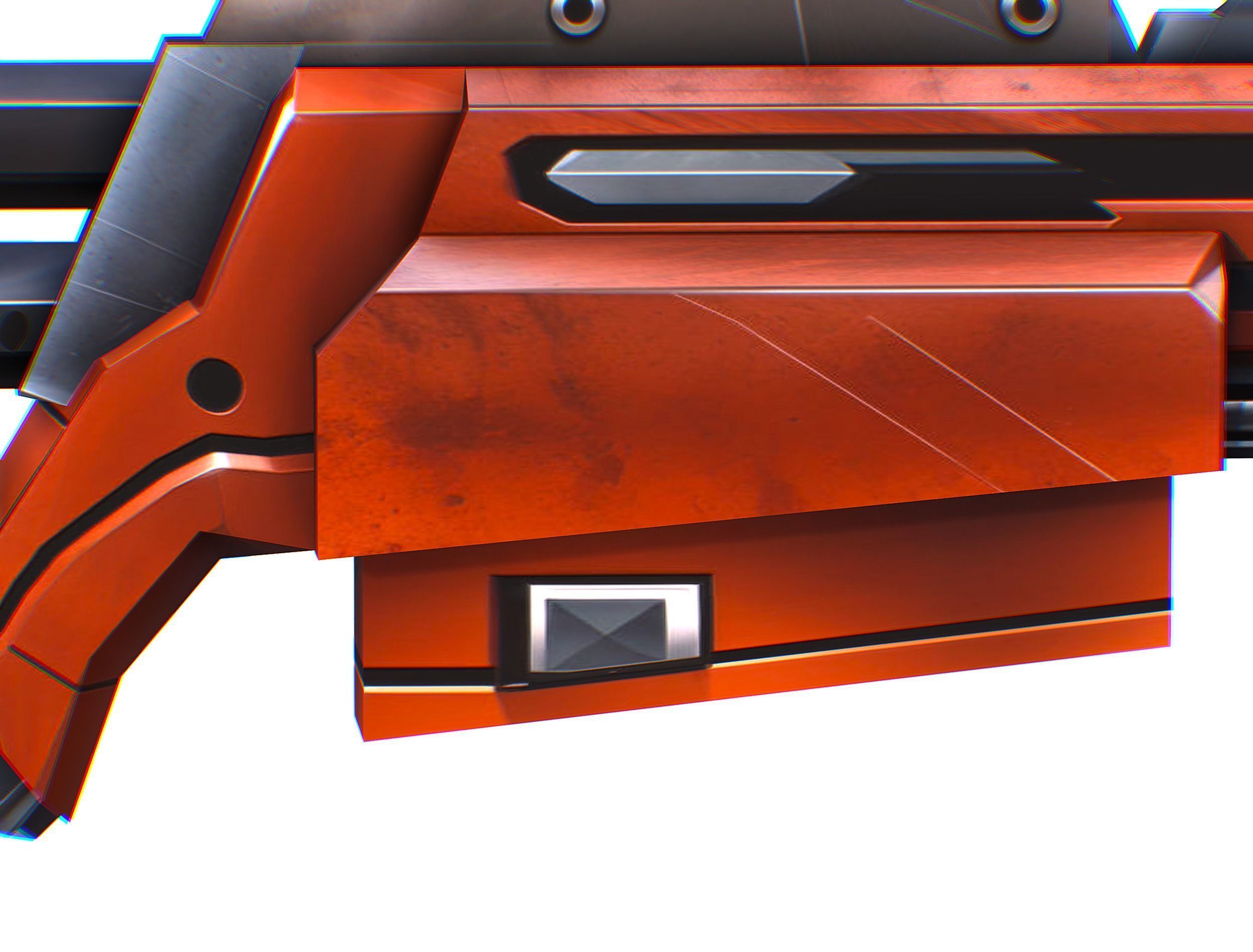 Cartoon Sci-Fi Cyborg Drone Sniper Soldier Low-poly 3D model_80