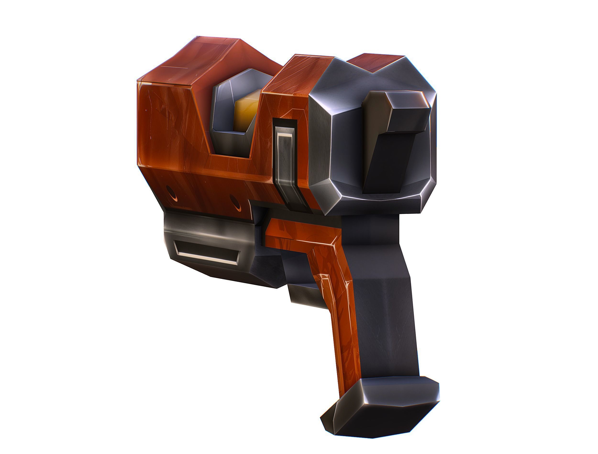 Cartoon Sci-Fi Cyborg Drone Sniper Soldier Low-poly 3D model_45