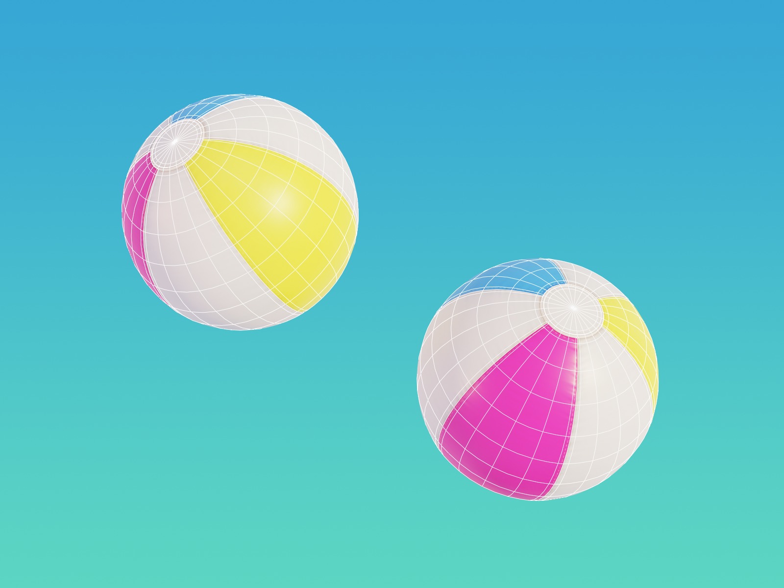 Summer Beach Assets Model Bundle Pack 3D model_22