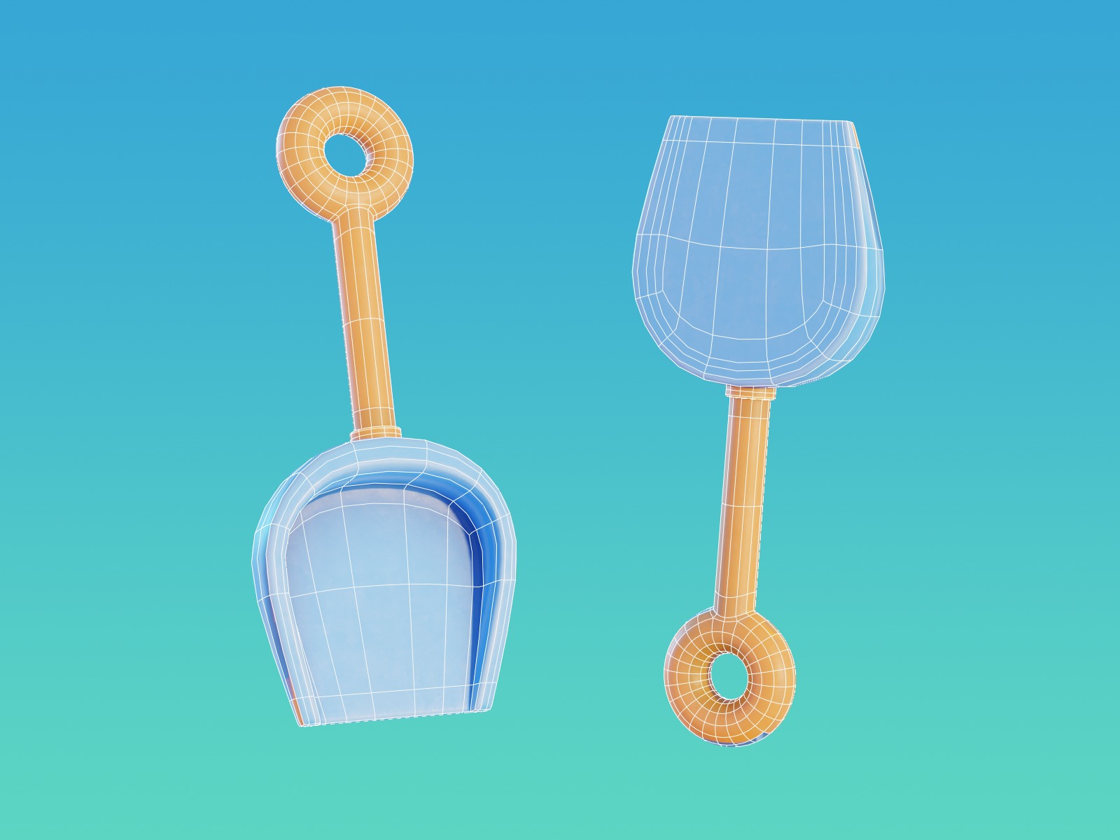 Summer Beach Assets Model Bundle Pack 3D model_20