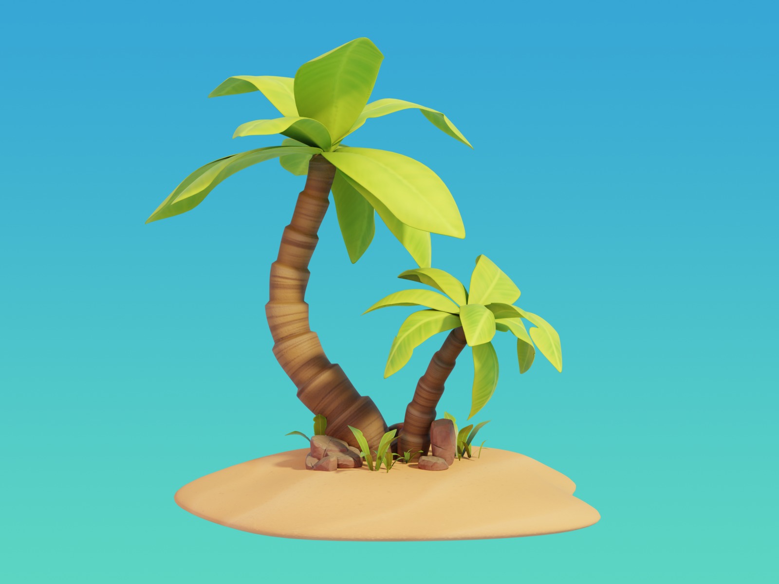 Summer Beach Assets Model Bundle Pack 3D model_11