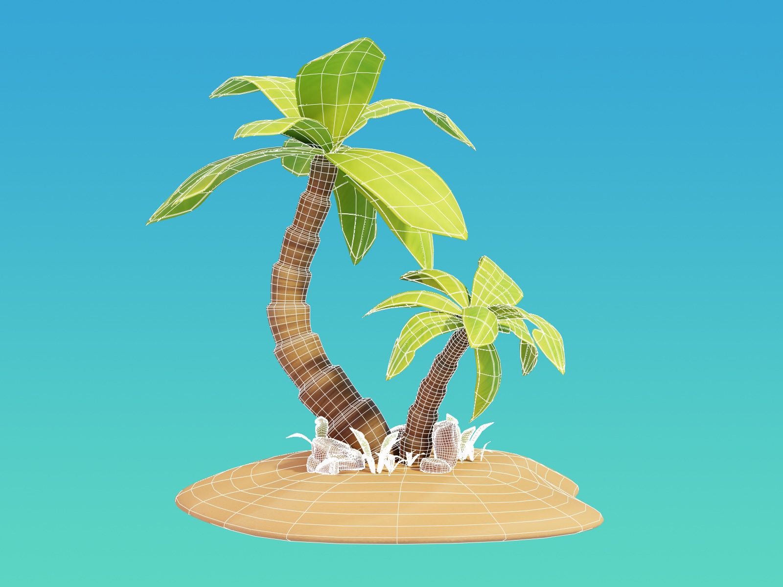 Summer Beach Assets Model Bundle Pack 3D model_12