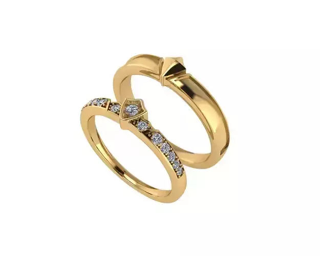 Wedding ring 3d render