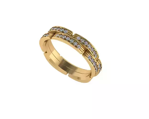 Women diamond engagement ring 3d render