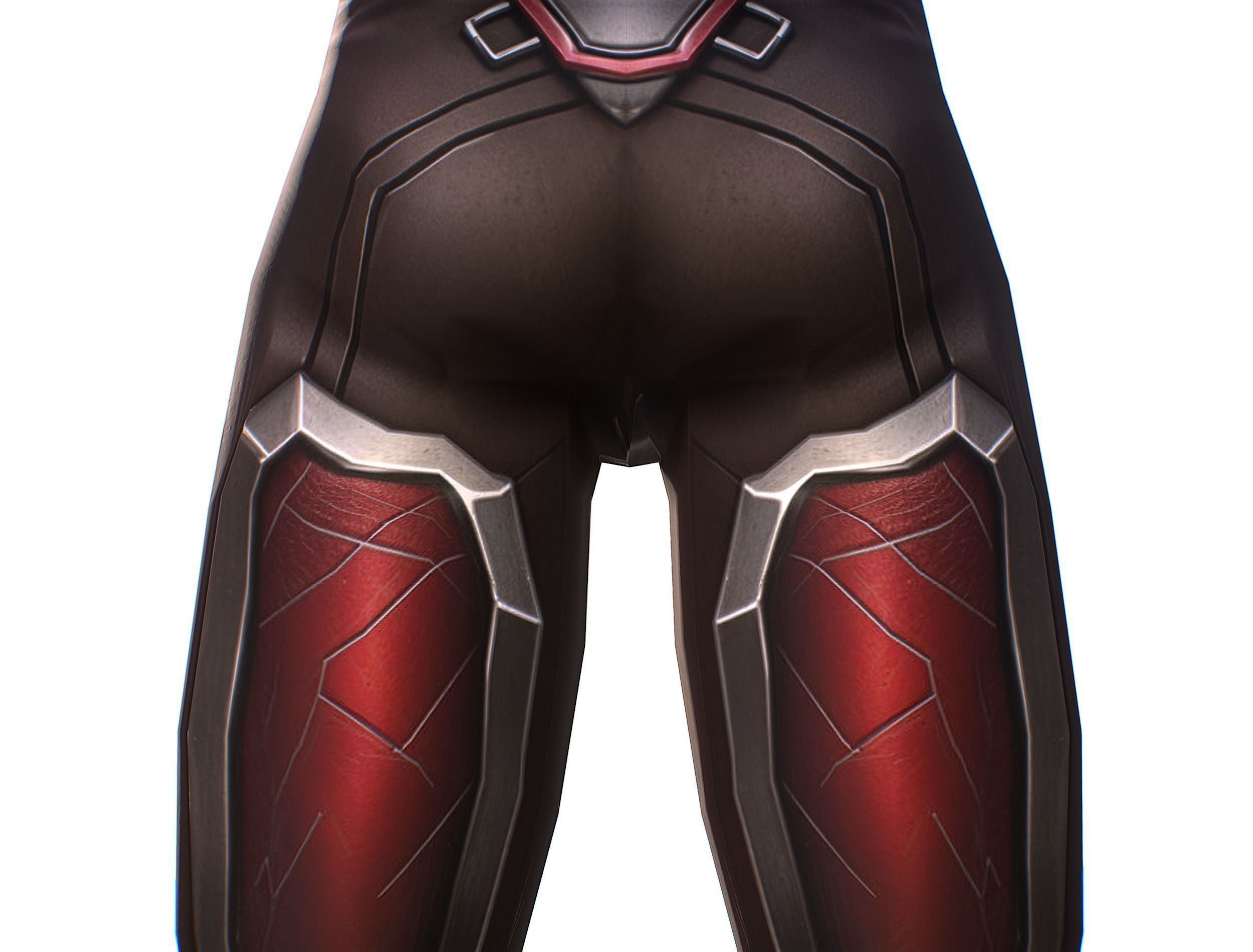 Cartoon Sci-Fi Cyborg Drone Heavy Machine Gunner Low-poly 3D model_24