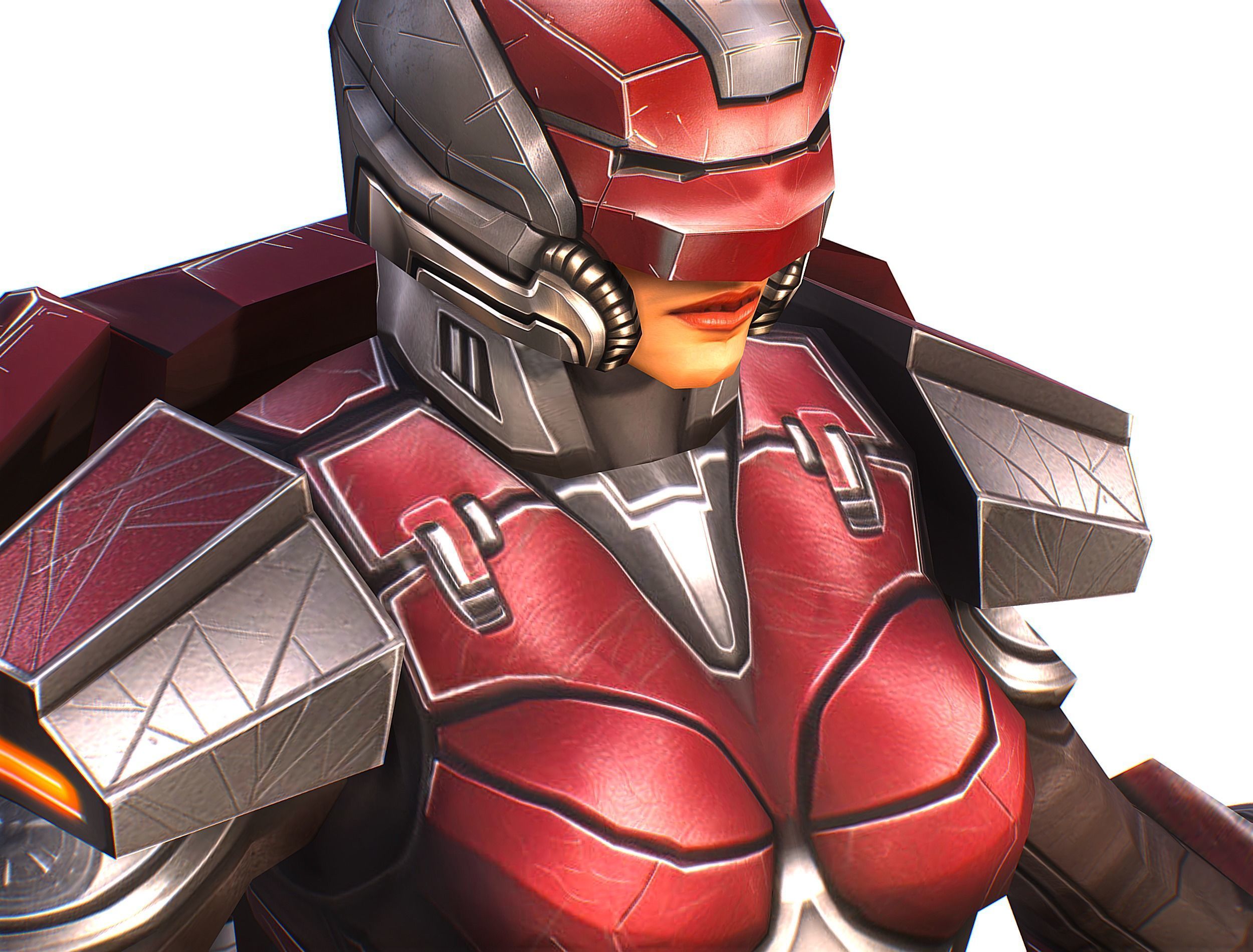 Cartoon Sci-Fi Cyborg Drone Heavy Machine Gunner Low-poly 3D model_29