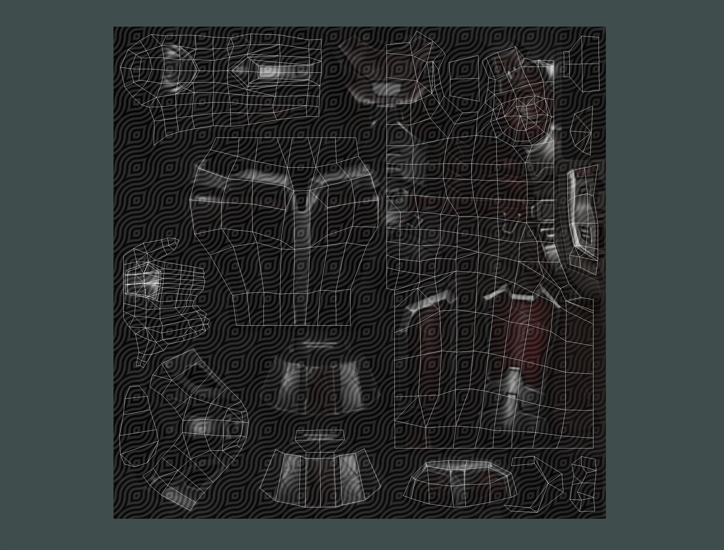 Cartoon Sci-Fi Cyborg Drone Heavy Machine Gunner Low-poly 3D model_86