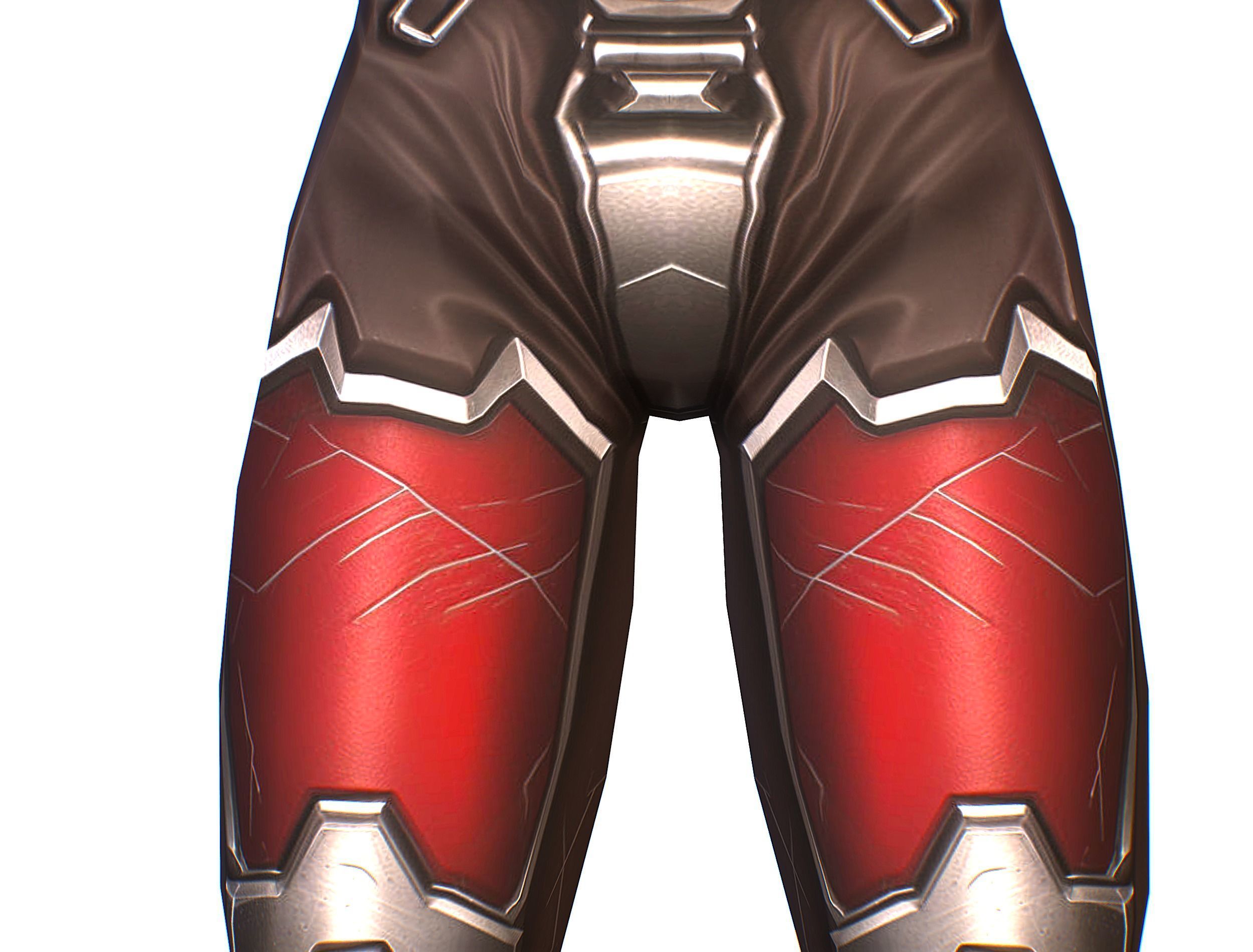 Cartoon Sci-Fi Cyborg Drone Heavy Machine Gunner Low-poly 3D model_17