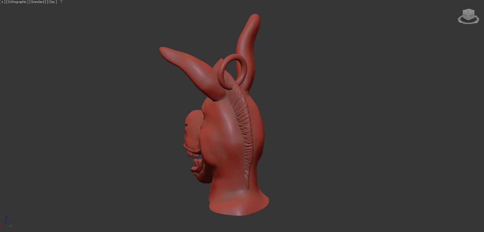Head Donkey From Shrek pendant jewelry gold 3D print model_7