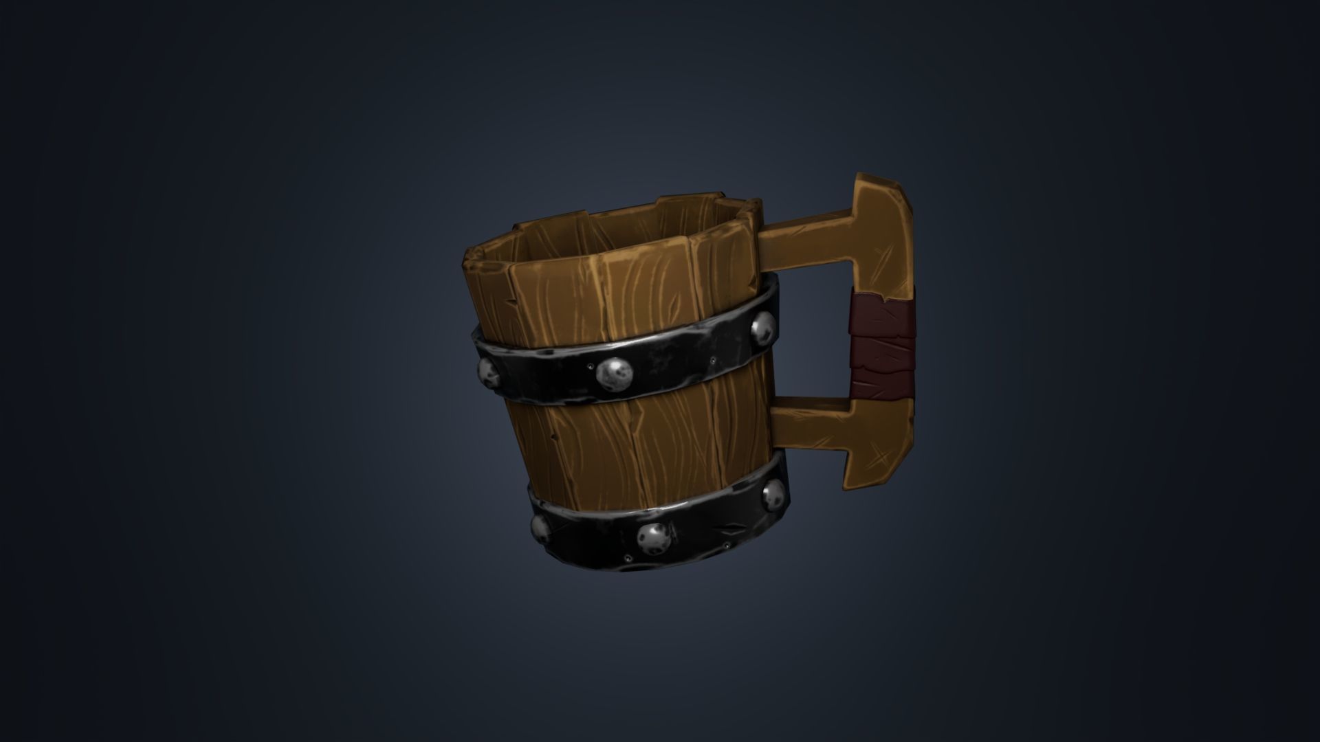 Stylized Cup Low-poly 3D model_3