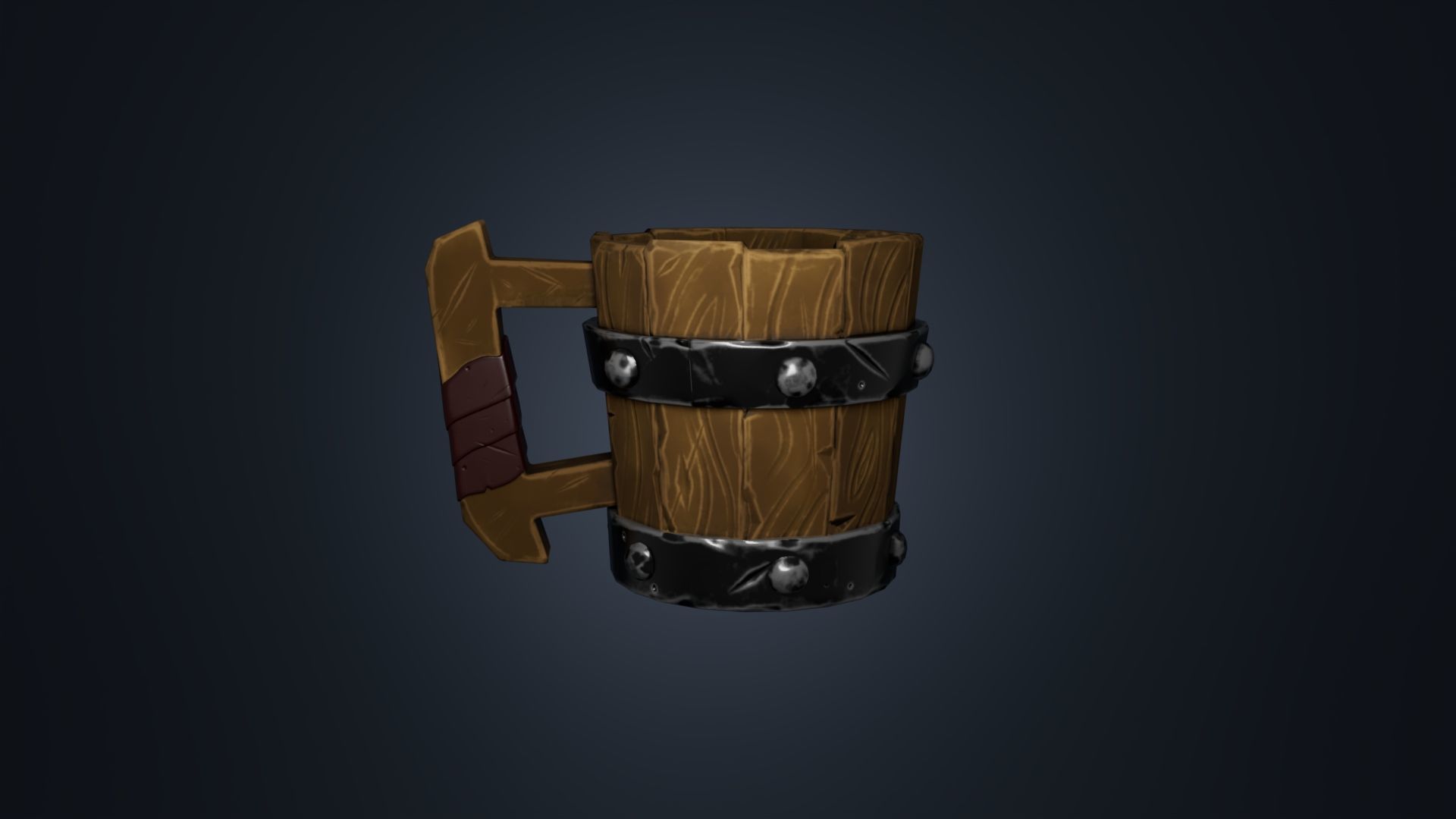Stylized Cup Low-poly 3D model_7