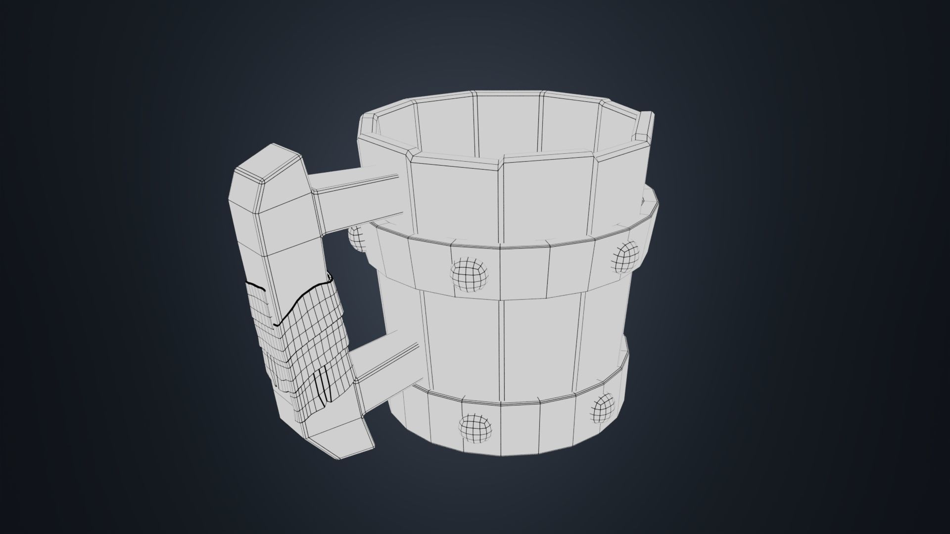 Stylized Cup Low-poly 3D model_11