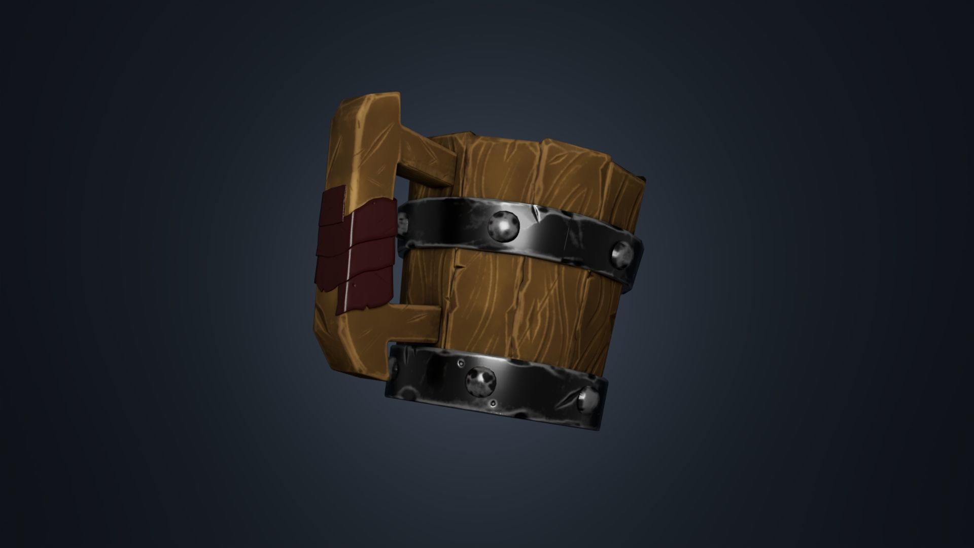 Stylized Cup Low-poly 3D model_2