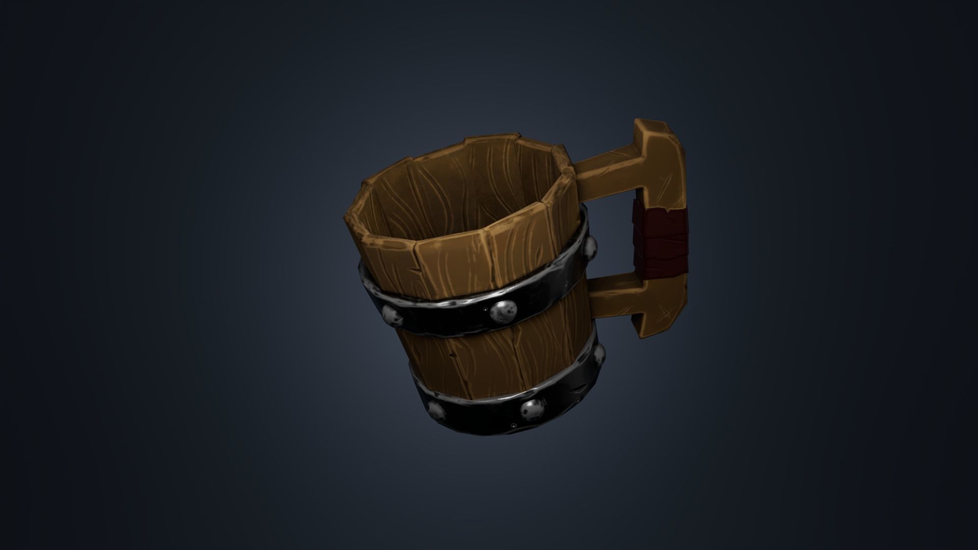 Stylized Cup Low-poly 3D model_8