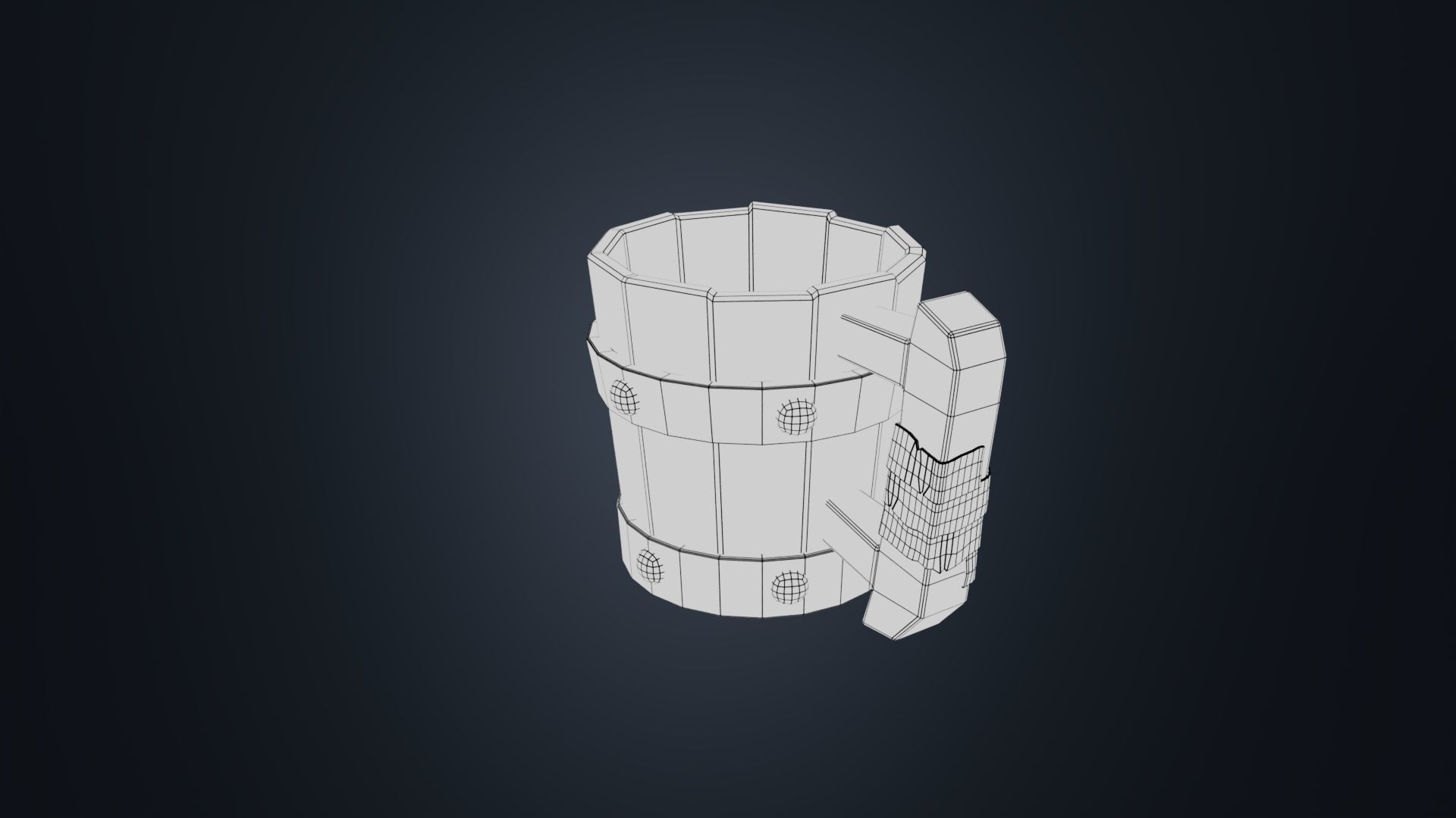 Stylized Cup Low-poly 3D model_10