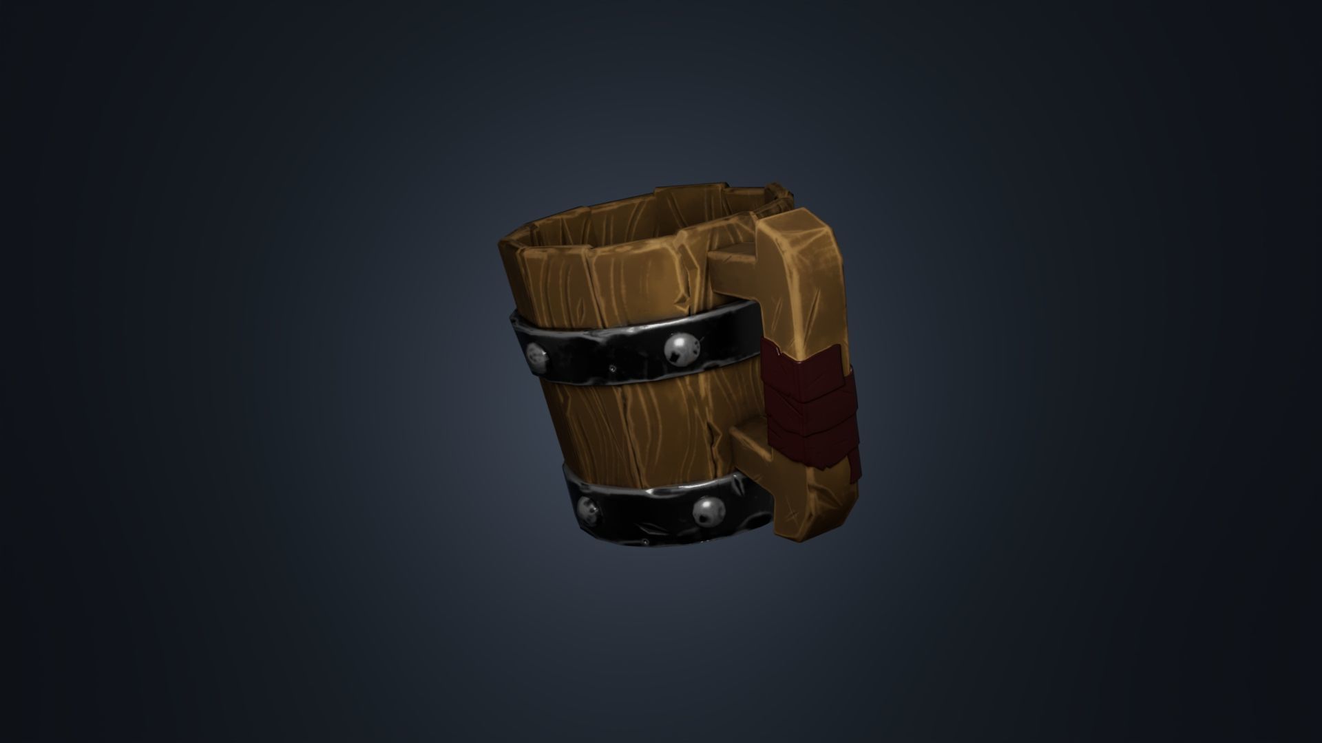 Stylized Cup Low-poly 3D model_4