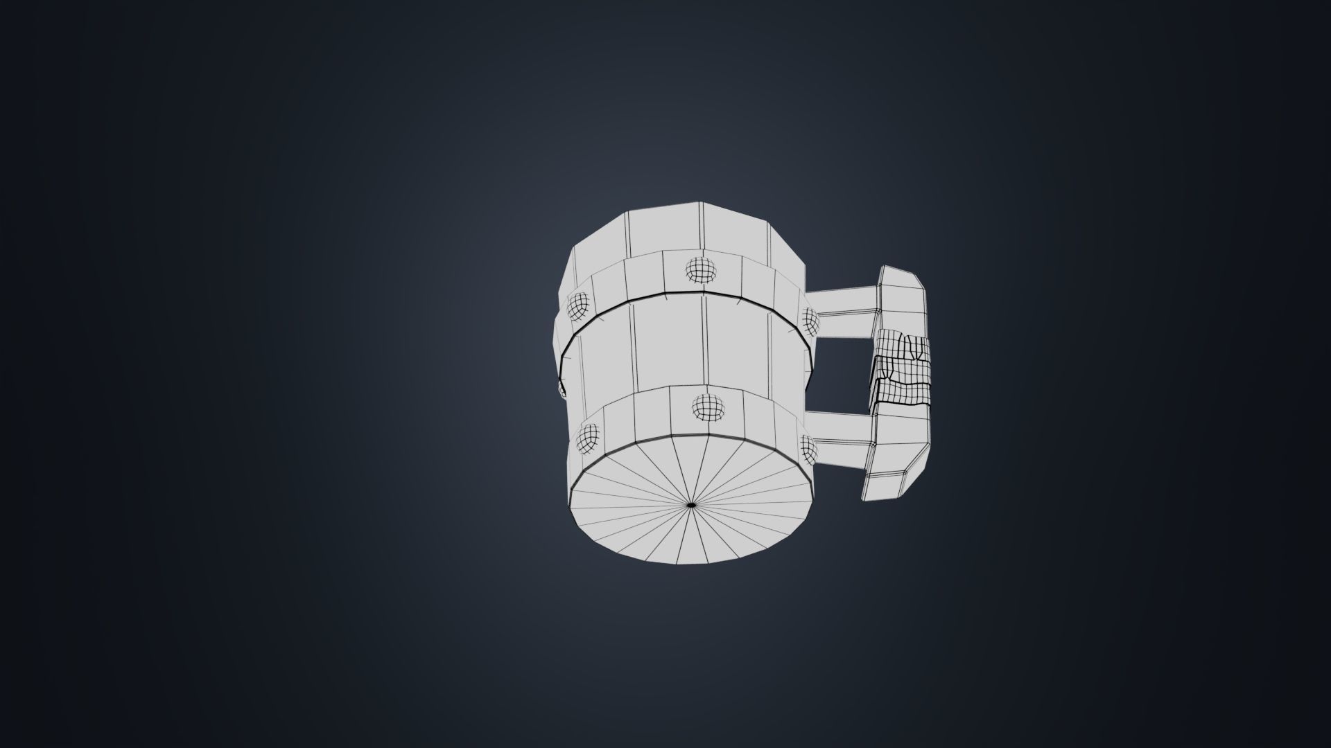 Stylized Cup Low-poly 3D model_9