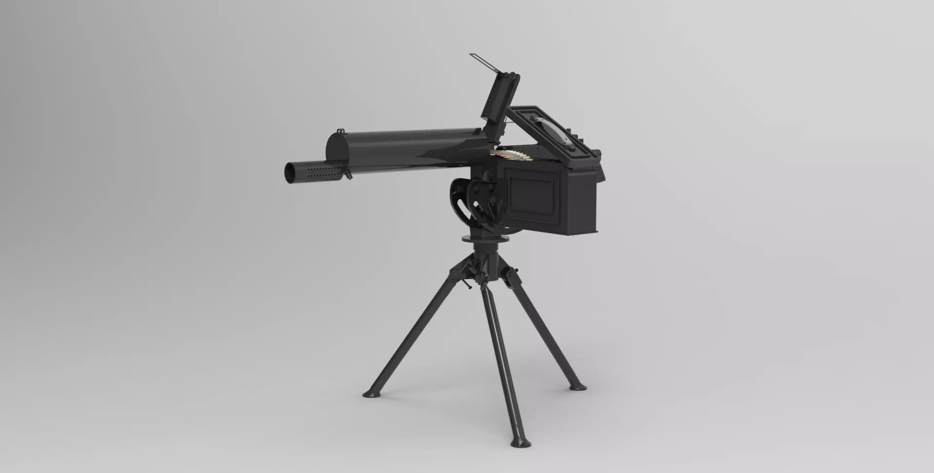 Maxim machine gun  3D model_0