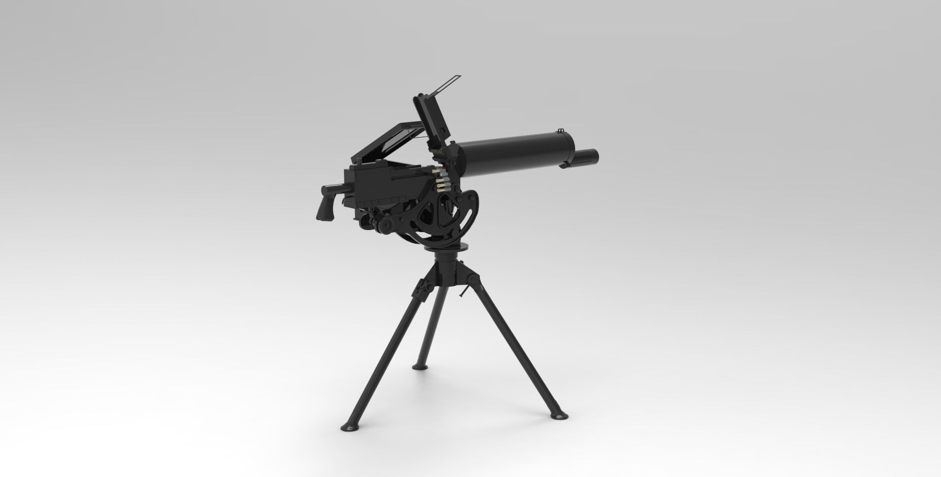 Maxim machine gun  3D model_1