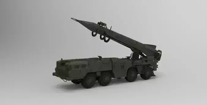Scud missile tactical ballistic missiles 3D model