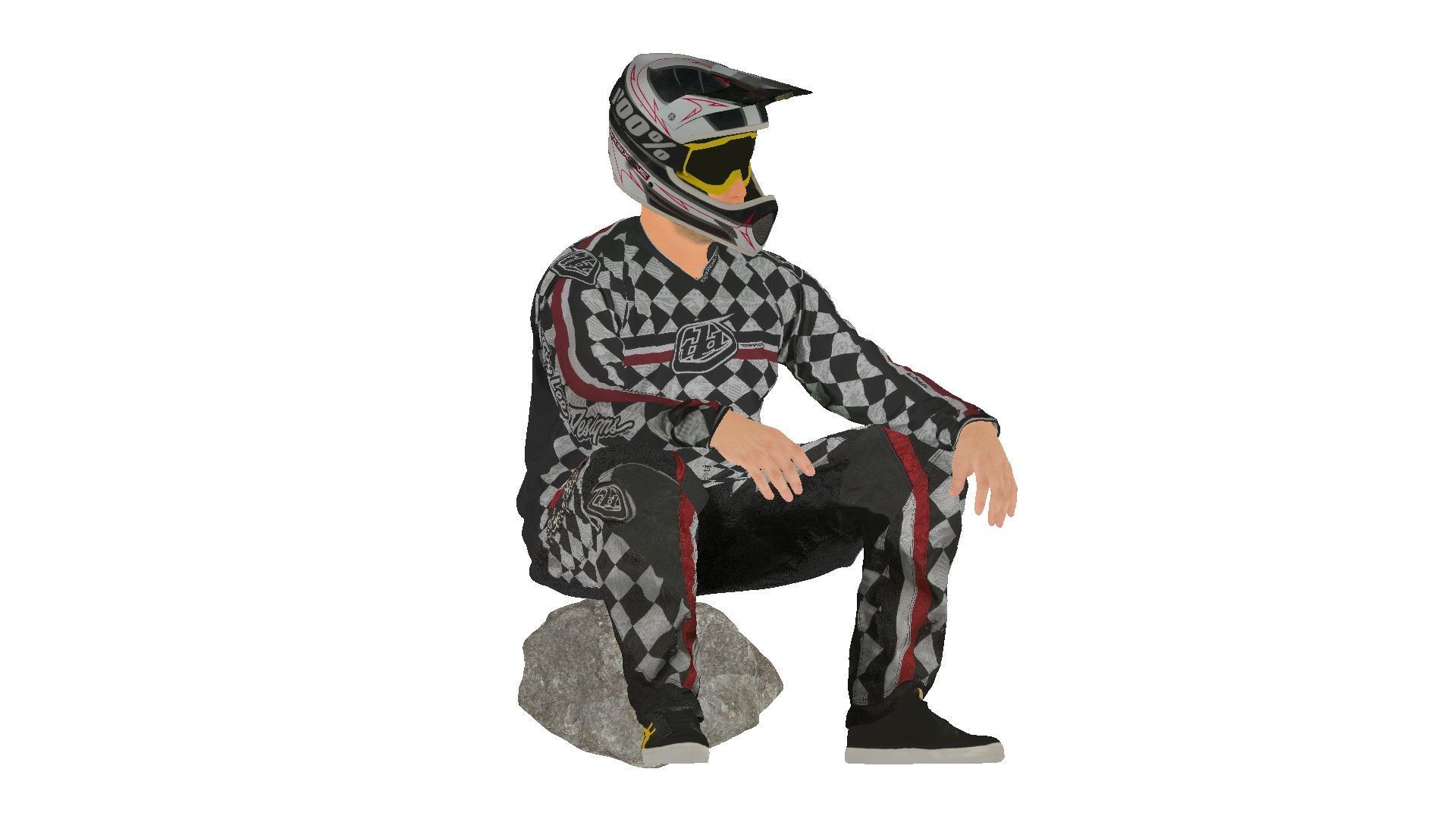 001539 Cyclist sits down to rest 3D model_15