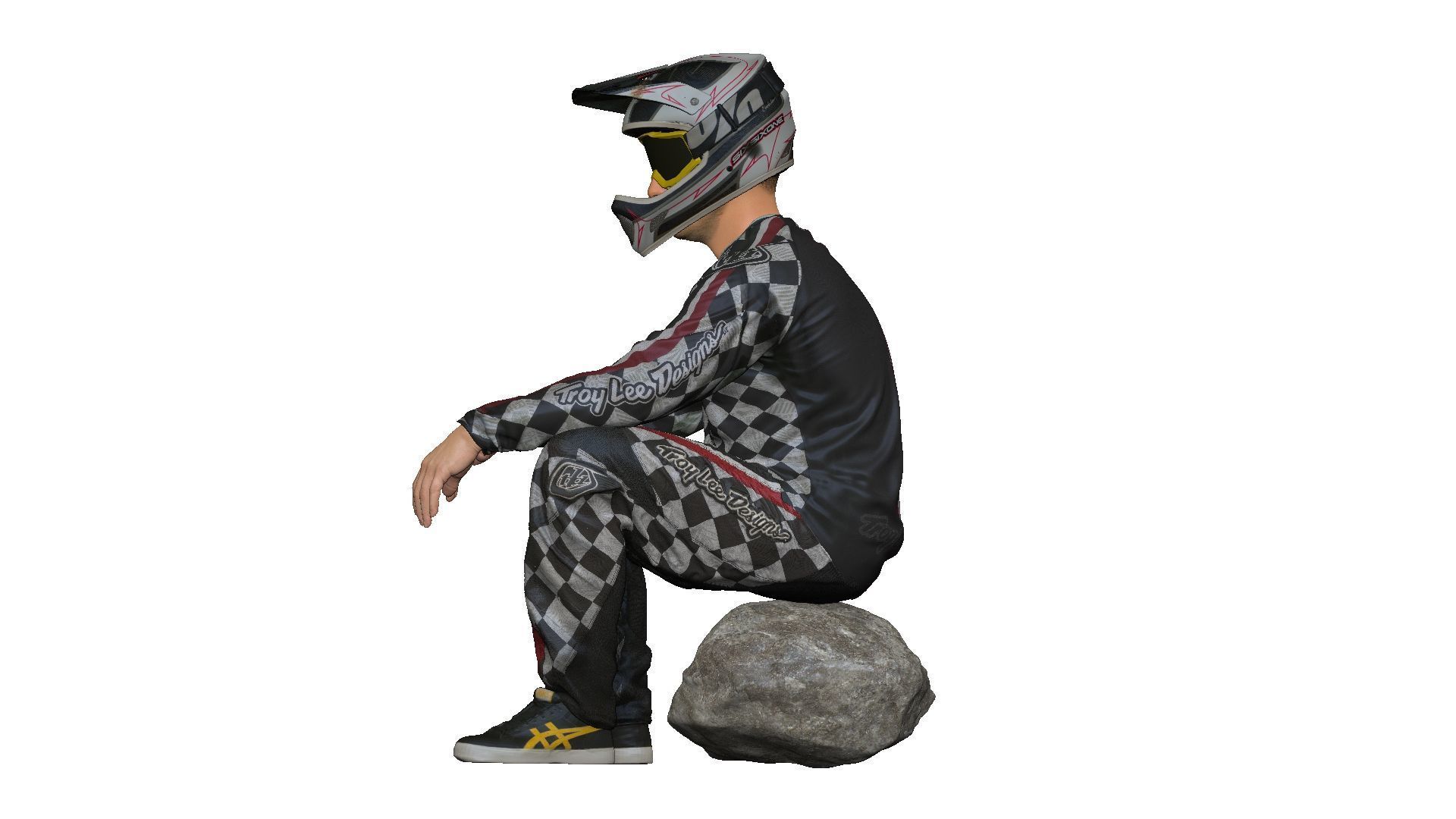 001539 Cyclist sits down to rest 3D model_3