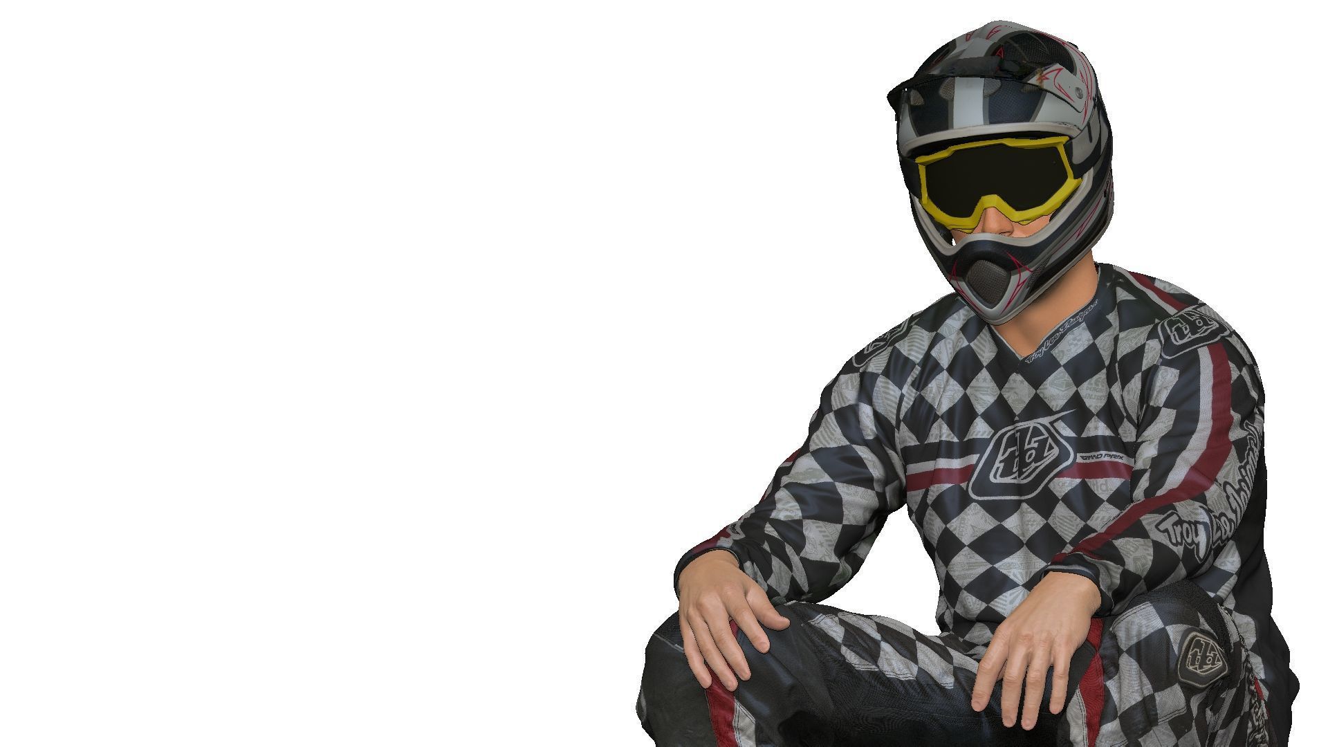 001539 Cyclist sits down to rest 3D model_24