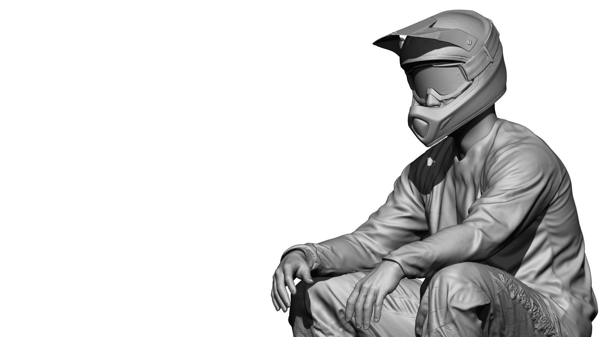 001539 Cyclist sits down to rest 3D model_23