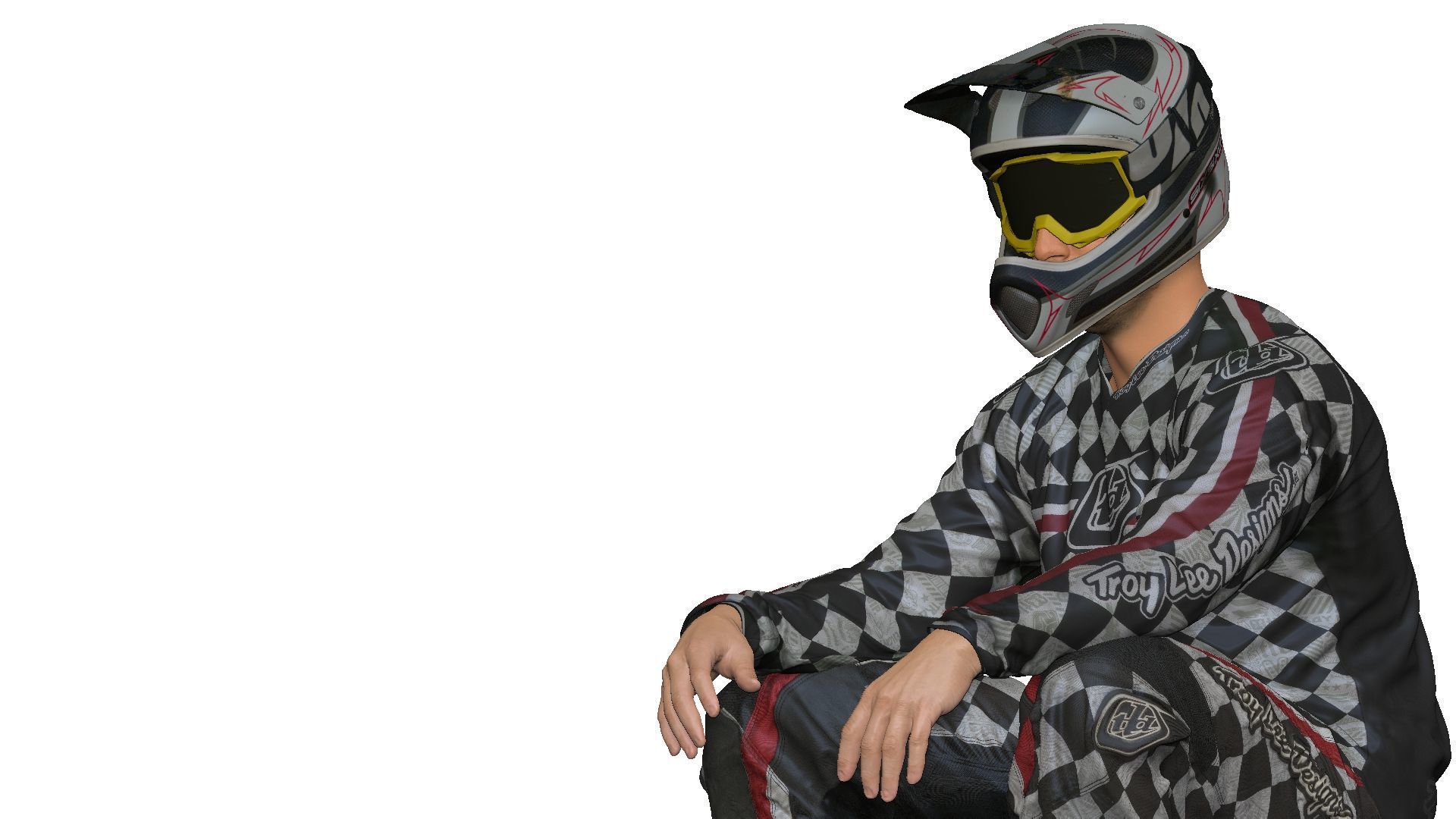 001539 Cyclist sits down to rest 3D model_22