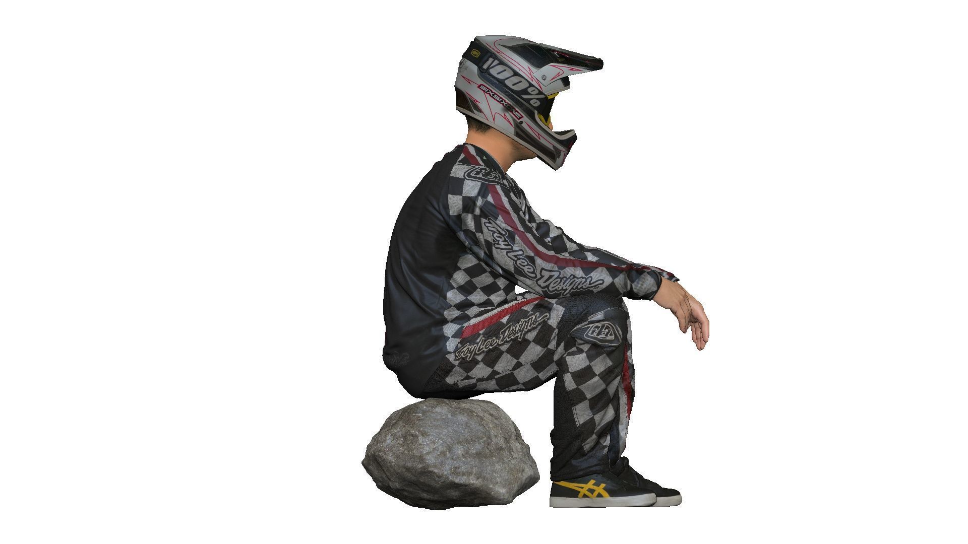 001539 Cyclist sits down to rest 3D model_7