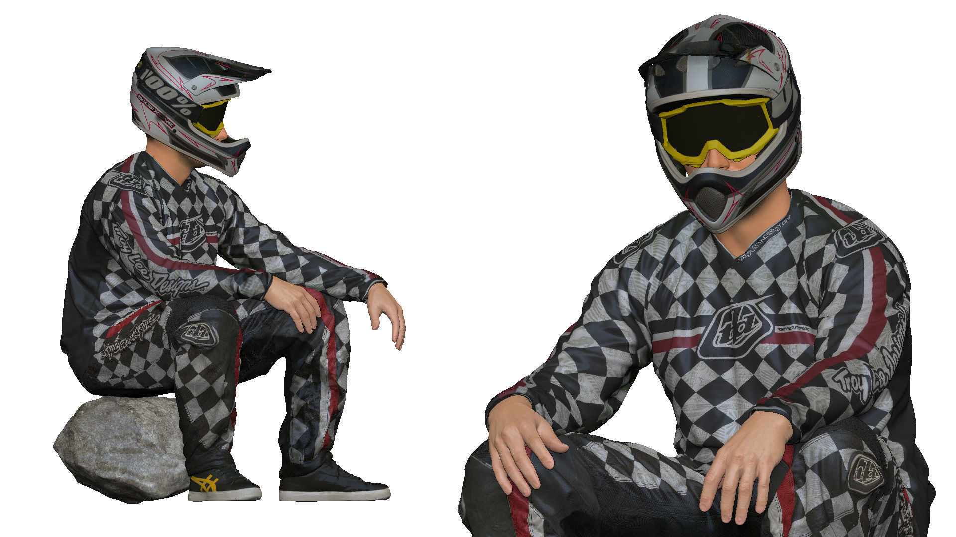 001539 Cyclist sits down to rest 3D model_10