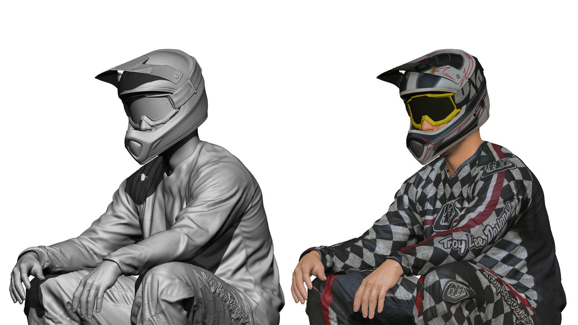 001539 Cyclist sits down to rest 3D model_8