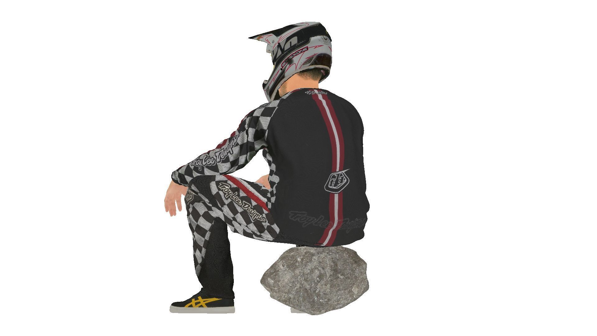001539 Cyclist sits down to rest 3D model_19