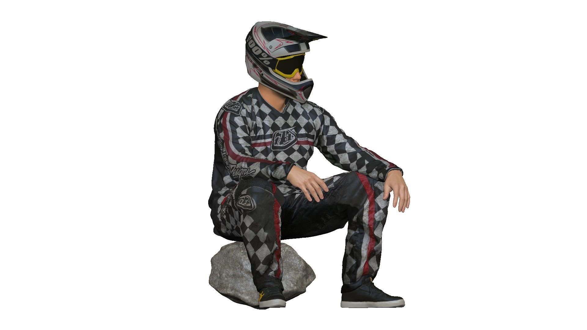 001539 Cyclist sits down to rest 3D model_14