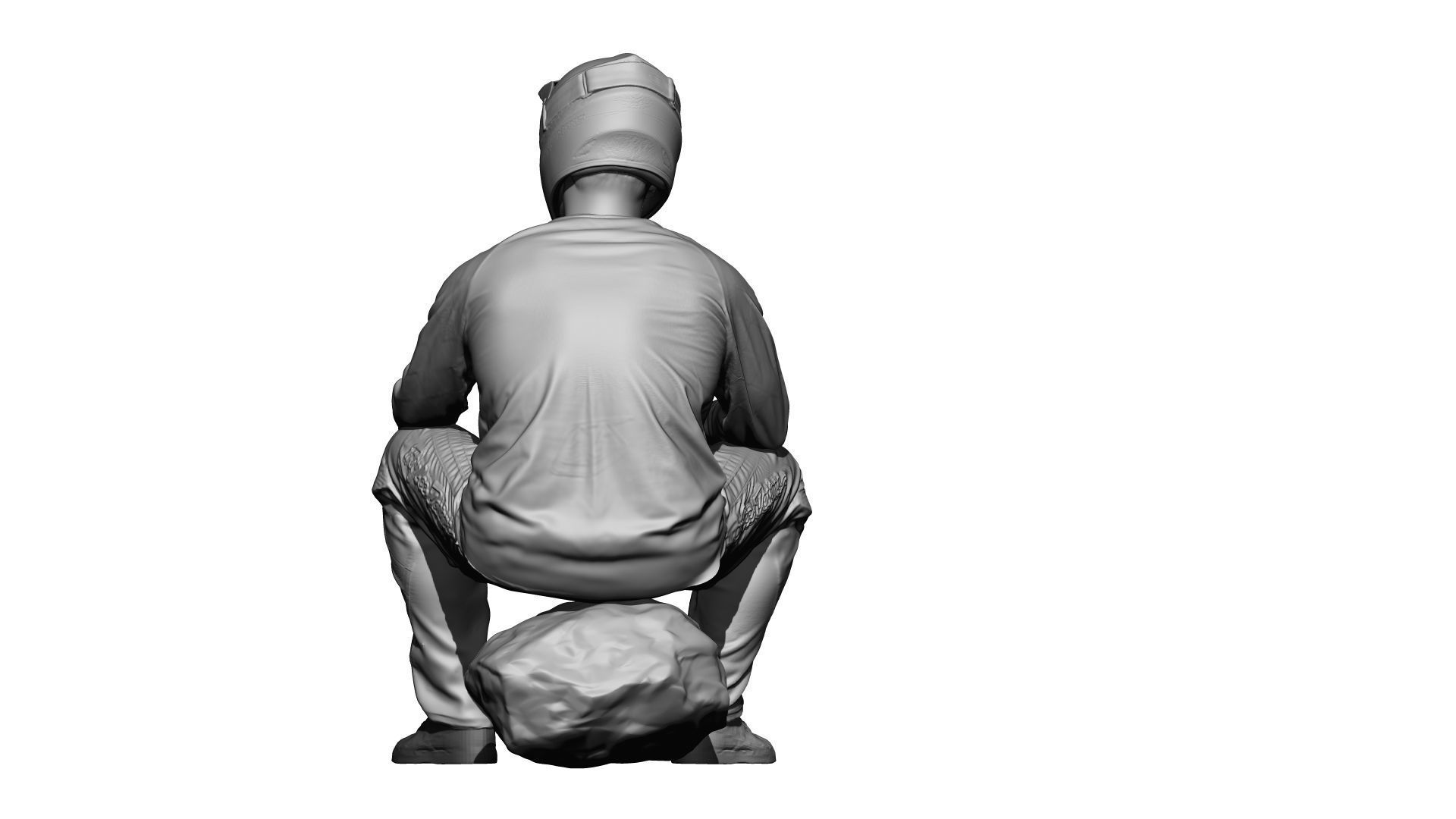 001539 Cyclist sits down to rest 3D model_12