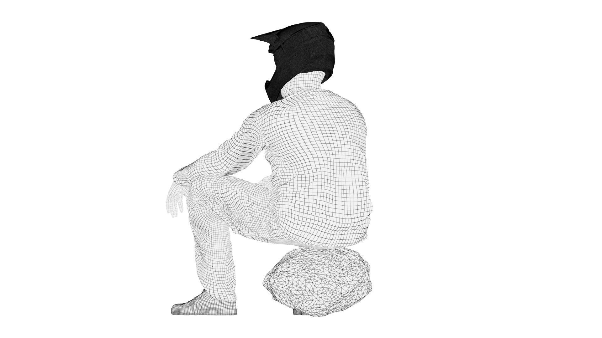 001539 Cyclist sits down to rest 3D model_21