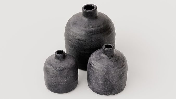 Vase Set Decoration 3D model