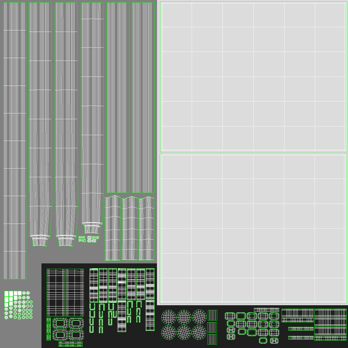 White Board Low-poly 3D model_8