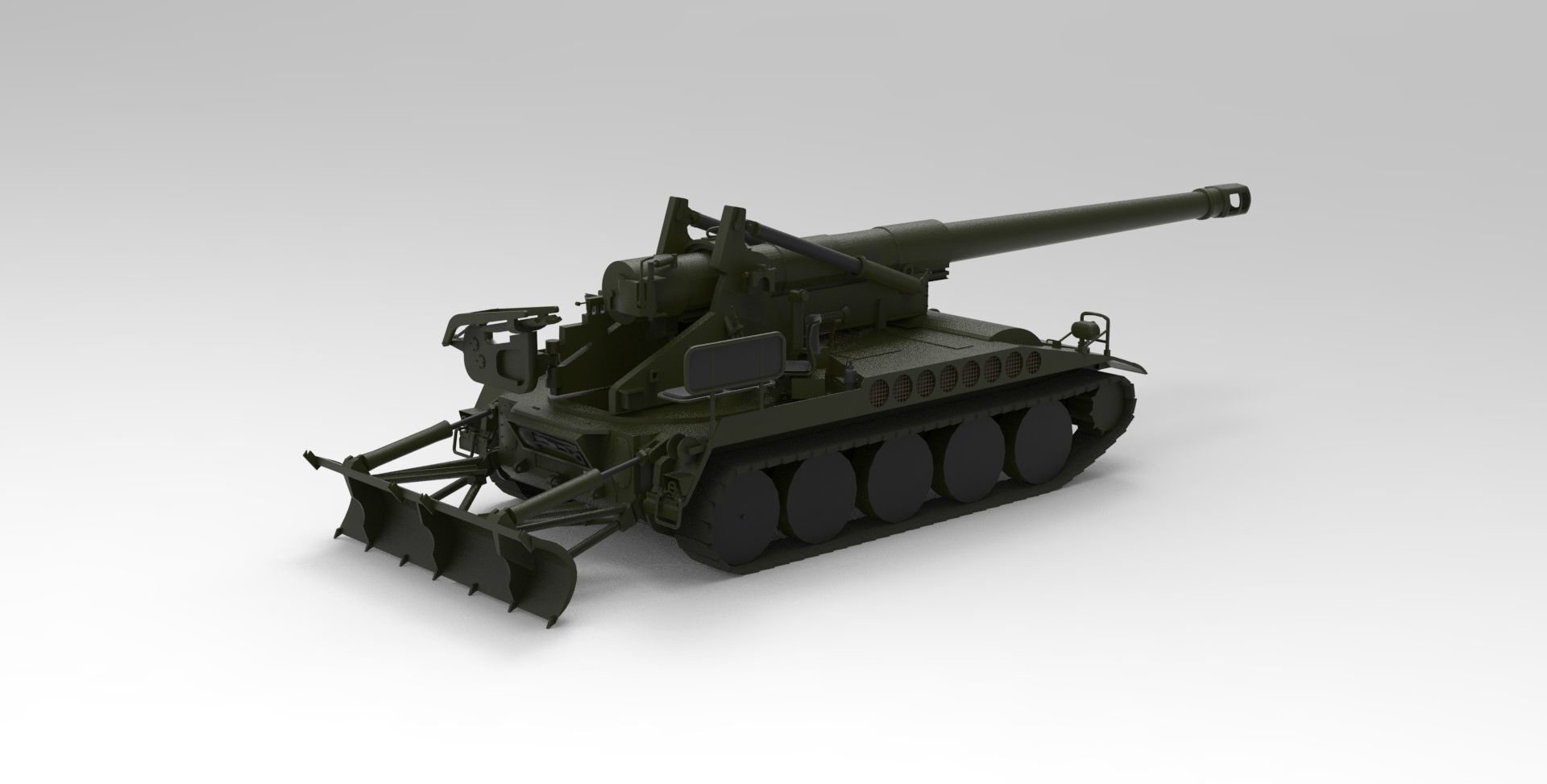 M110 howitzer 3D model_1