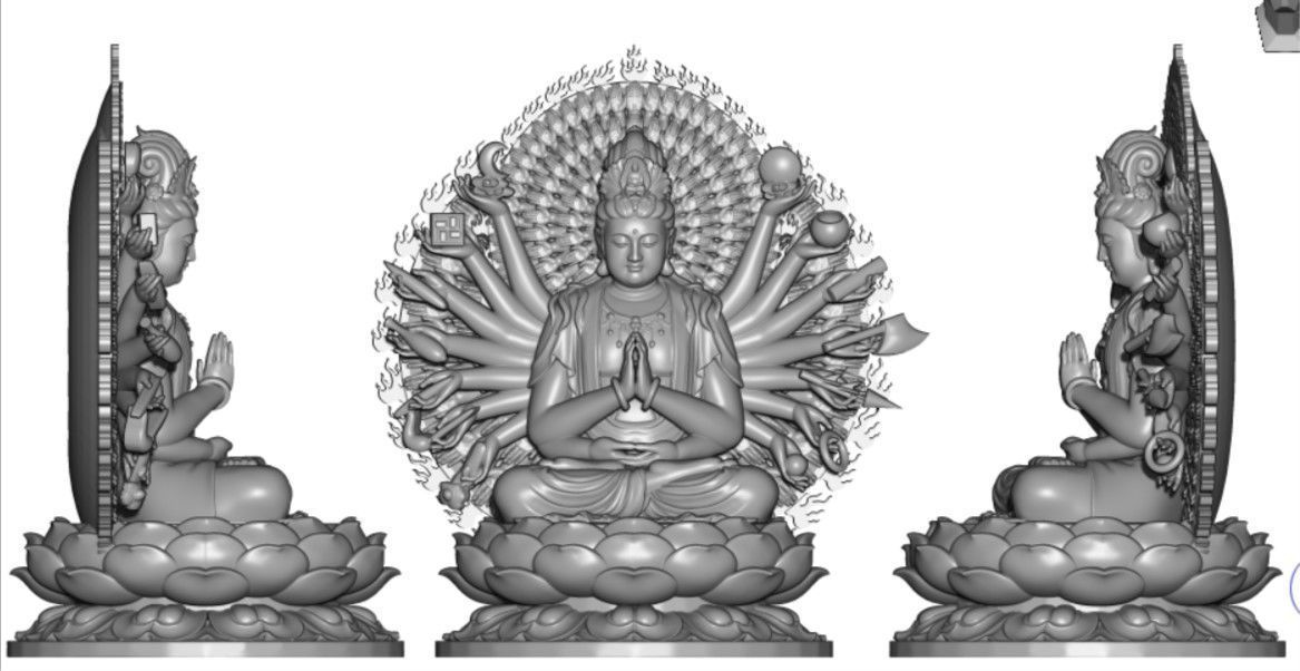 Model of 8 Buddhas for each age 3D print model_7