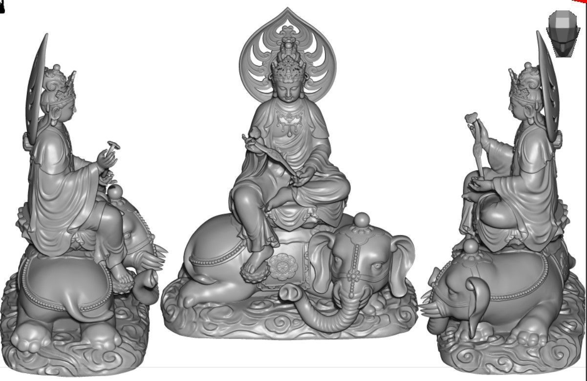 Model of 8 Buddhas for each age 3D print model_13