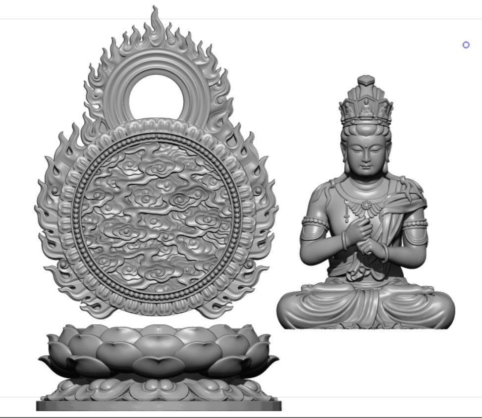 Model of 8 Buddhas for each age 3D print model_38