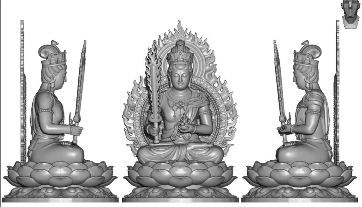 Model of 8 Buddhas for each age 3D print model_18