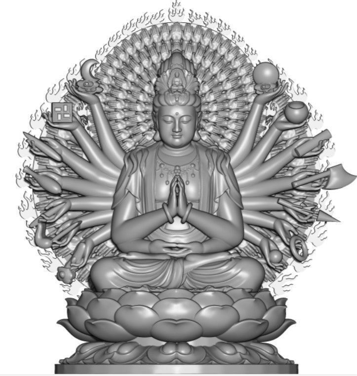 Model of 8 Buddhas for each age 3D print model_31
