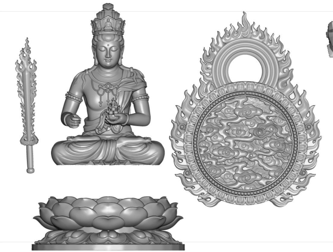 Model of 8 Buddhas for each age 3D print model_51