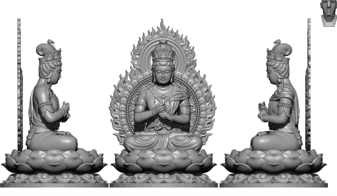 Model of 8 Buddhas for each age 3D print model_26