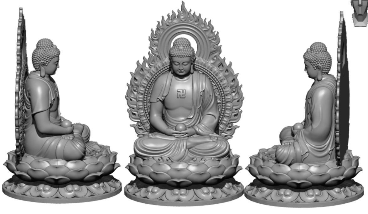 Model of 8 Buddhas for each age 3D print model_5