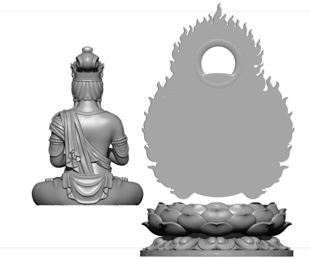 Model of 8 Buddhas for each age 3D print model_19