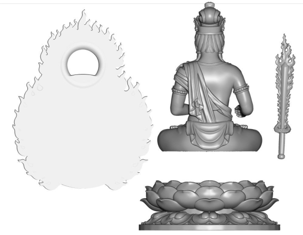 Model of 8 Buddhas for each age 3D print model_15
