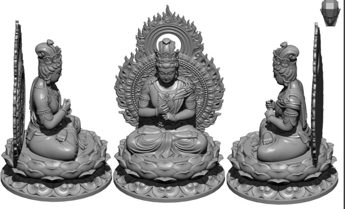 Model of 8 Buddhas for each age 3D print model_8